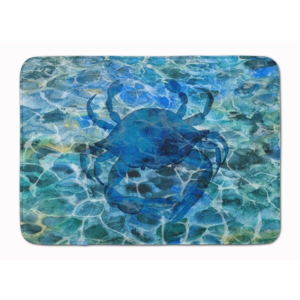 Jensendistributionservices Blue Crab Under Water Machine Washable Memory Foam Mat MI2552460 - main